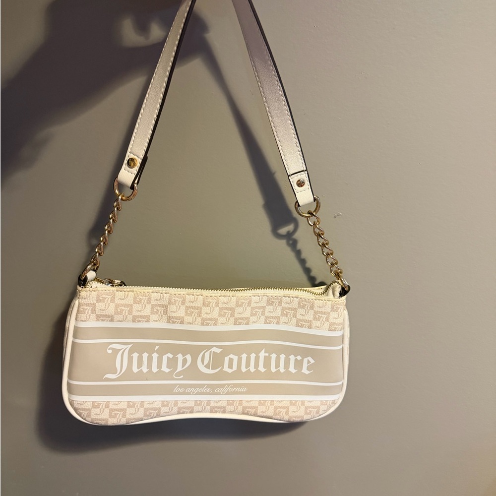 Juicy Couture Beige and Gold Shoulder Bag